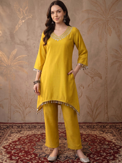 all about you Embroidered Tunic with Trousers