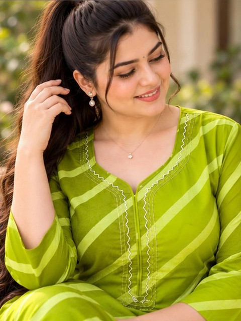 Moda Rapido Women Printed Thread Work Kurta - Image 3