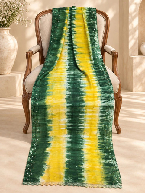 Anouk Dyed Tie and Dye Dupatta with Sequinned