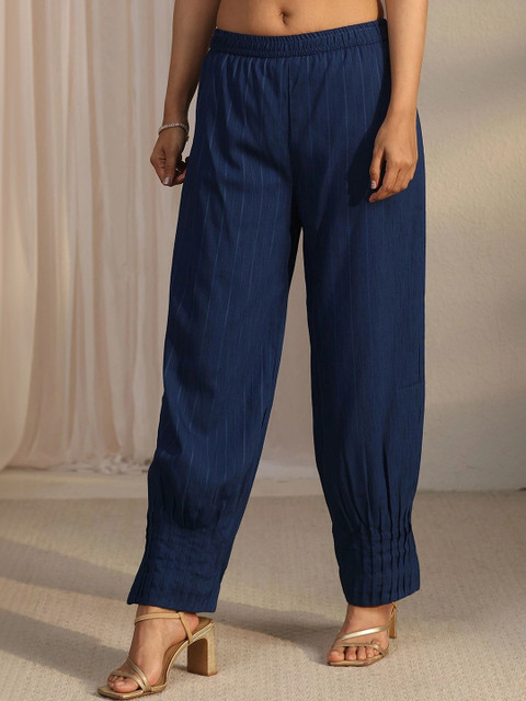 Libas Indigo Striped Tunic with Trousers - Image 6