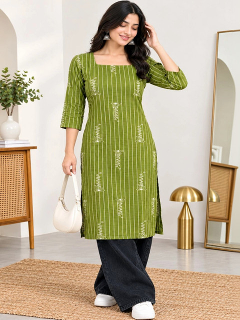 Sangria Women Striped Kurta - Image 6