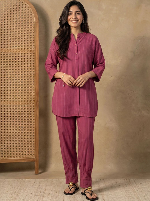 Libas Pastels Striped Tunic with Trousers