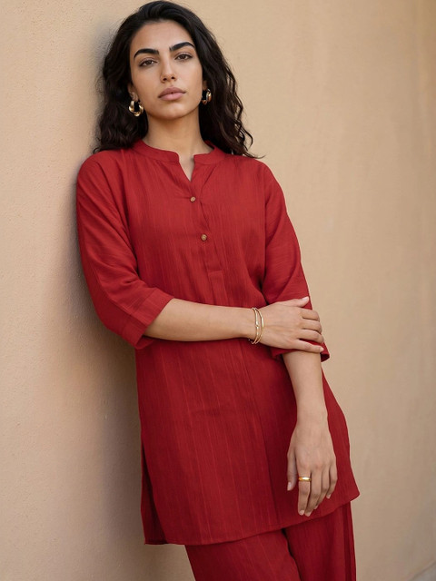 Libas Solid Tunic with Trousers