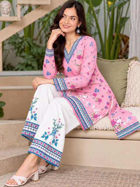 SZN Romantic Florals Printed Tunic with Palazzos - Image 4
