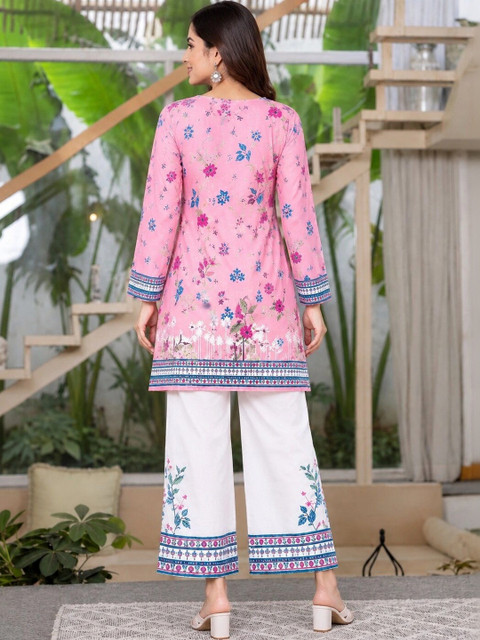 SZN Romantic Florals Printed Tunic with Palazzos - Image 2