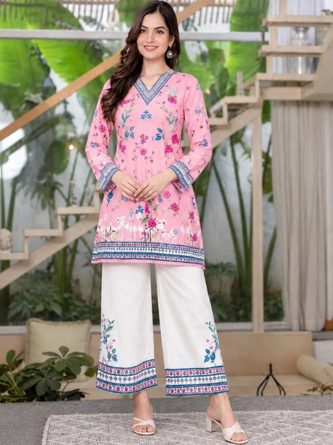 SZN Romantic Florals Printed Tunic with Palazzos - Image 7