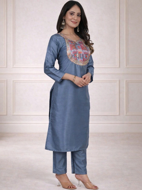 SZN Floral Embroidered Tunic with Trousers - Image 6