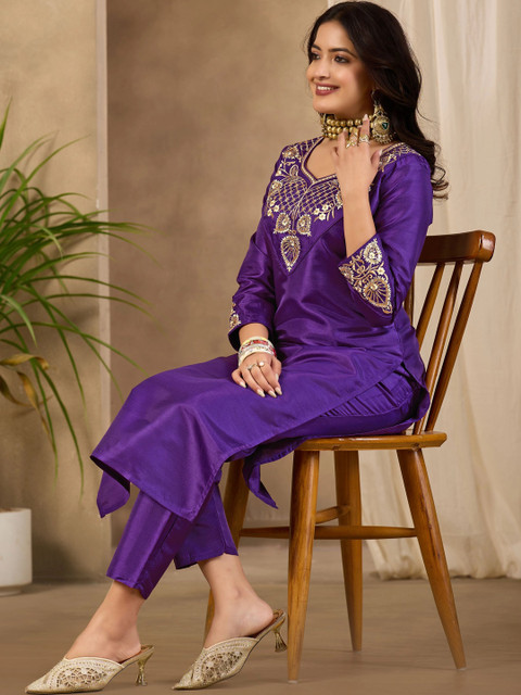 SZN Floral Embroidered Tunic with Trousers - Image 4