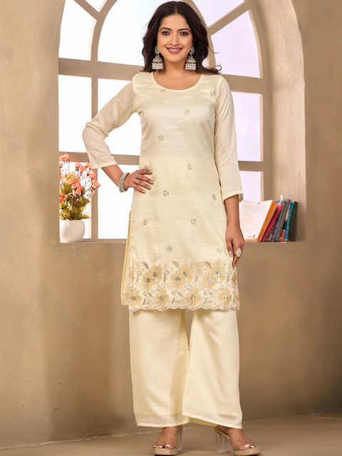 SZN Floral Embroidered Tunic with Palazzos