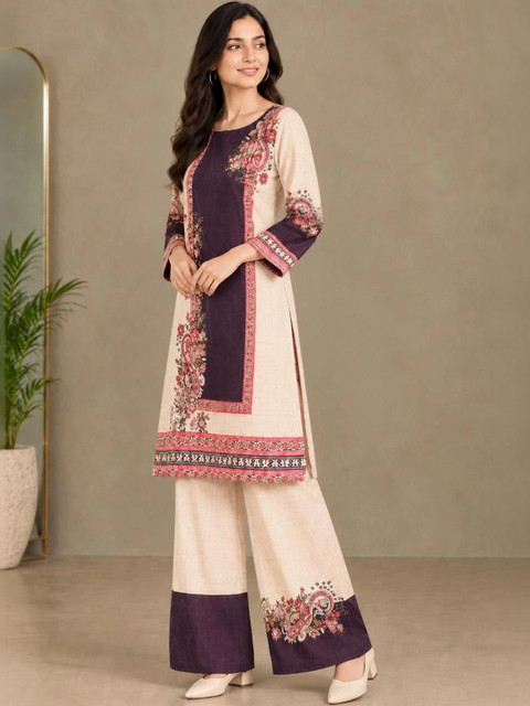 Travel Wardrobe Floral Printed Tunic with Palazzos - Image 2