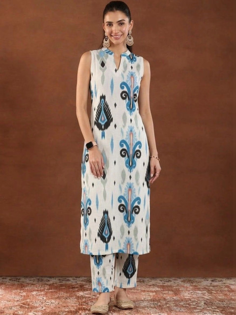 Anouk Linen Printed Tunic with Trousers