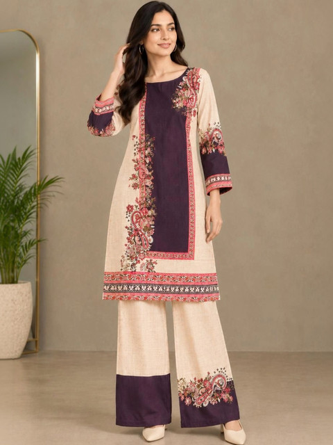 Travel Wardrobe Floral Printed Tunic with Palazzos - Image 4