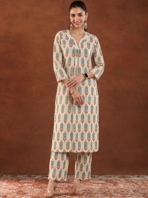 Anouk Linen Printed Tunic with Trousers