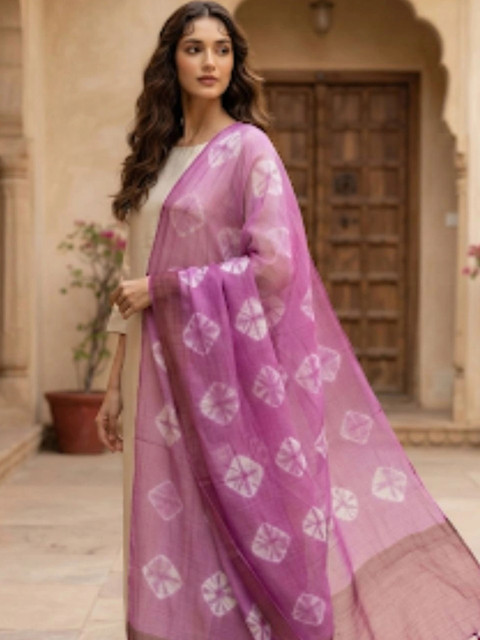 Dupatta Bazaar Printed Tie and Dye Dupatta - Image 6