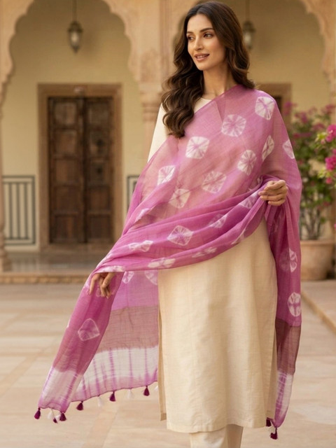 Dupatta Bazaar Printed Tie and Dye Dupatta