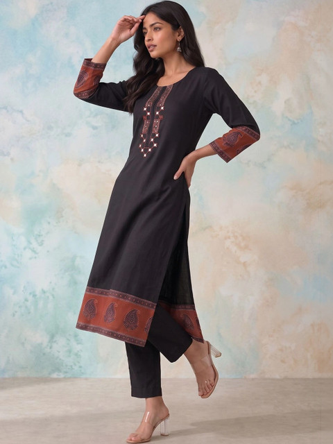 AADVIKA Women Paisley Embellished Mirror Work Kurta - Image 6