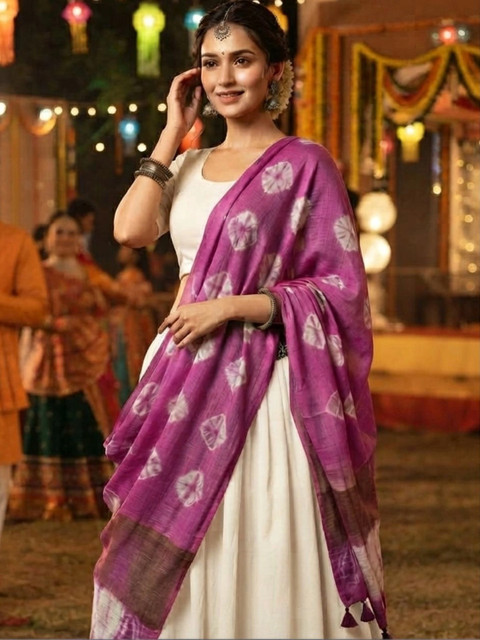 Dupatta Bazaar Printed Tie and Dye Dupatta - Image 2