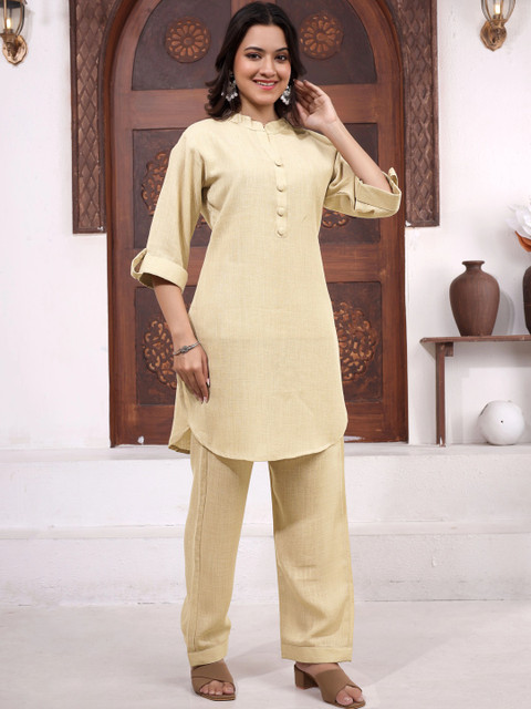 THIRTY 3rd Cotton Solid Tunic with Trousers