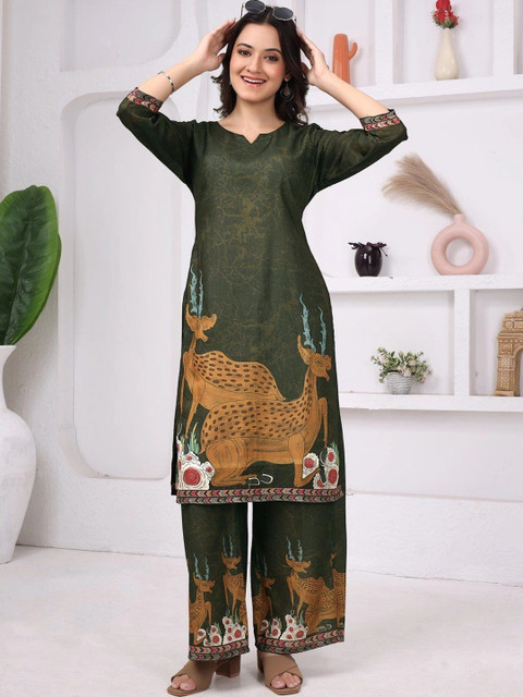 THIRTY 3rd Floral Cotton Printed Tunic with Trousers - Image 5
