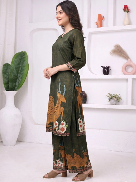 THIRTY 3rd Floral Cotton Printed Tunic with Trousers - Image 4