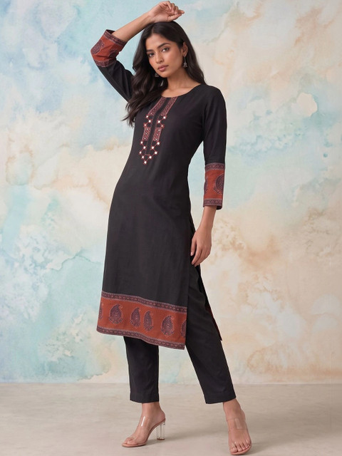 AADVIKA Women Paisley Embellished Mirror Work Kurta - Image 7
