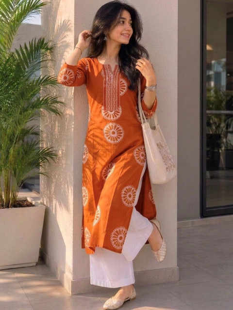 Pjyot by surhi Women Ethnic Motifs Printed Thread Work Indie Prints Kurta