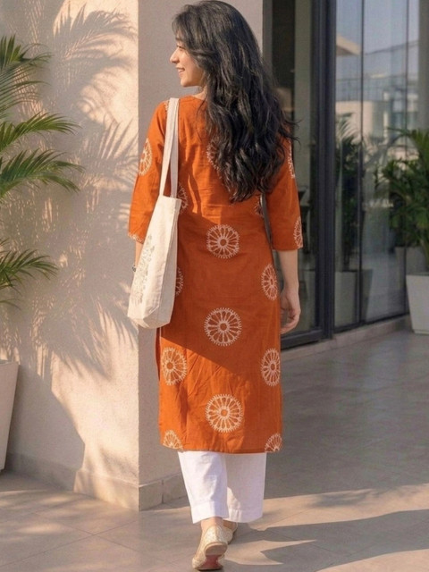 Pjyot by surhi Women Ethnic Motifs Printed Thread Work Indie Prints Kurta - Image 2