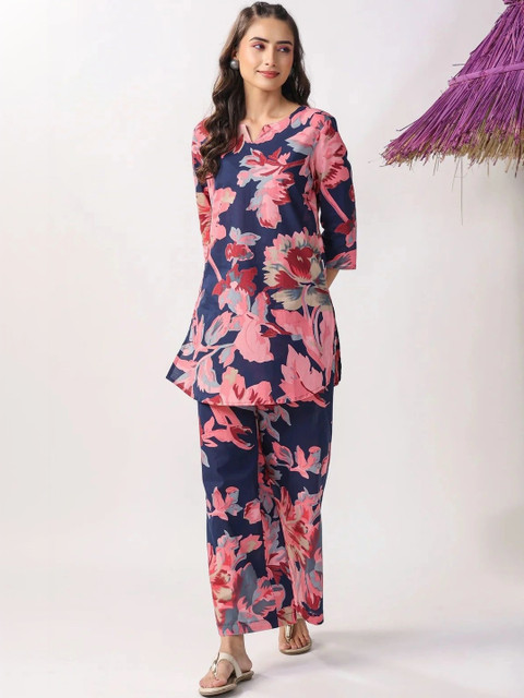 SZN Floral Printed Tunic with Palazzos