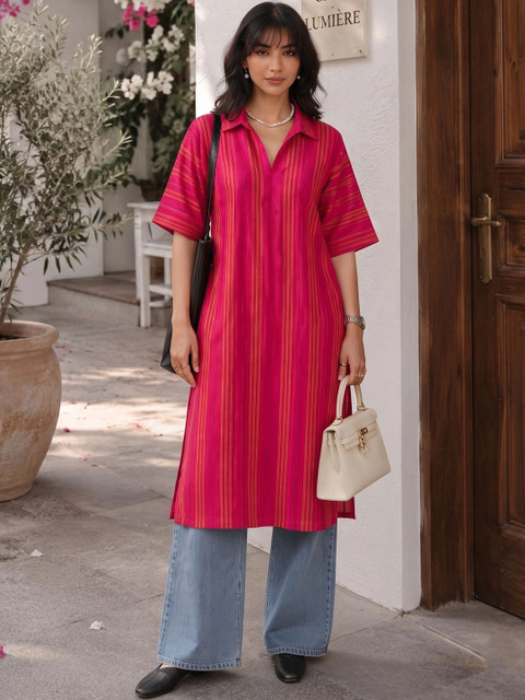 HERE&NOW Women Striped Kurta