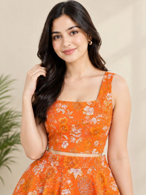MARISY Pastels Printed Top with Skirt - Image 2