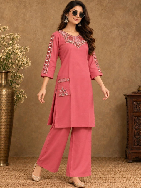 INNAAYA FASHION Embroidered Tunic with Trousers - Image 6