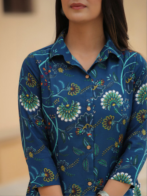 SZN Floral Printed Tunic with Palazzos - Image 5