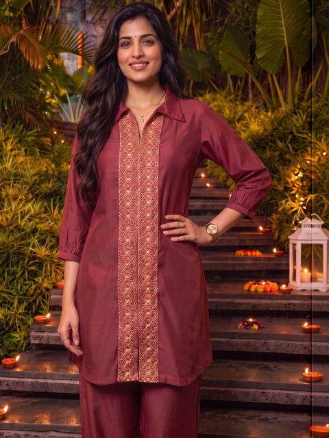 Rangita Embroidered Tunic with Palazzos - Image 4