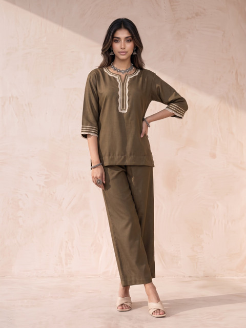 fusion by glitchez Oversized Fit Tunic with Palazzos