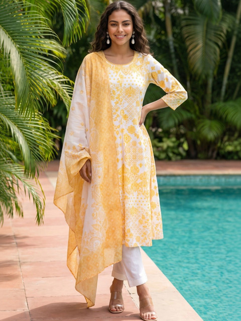 AURELIA Ethnic Motifs Printed Dupatta