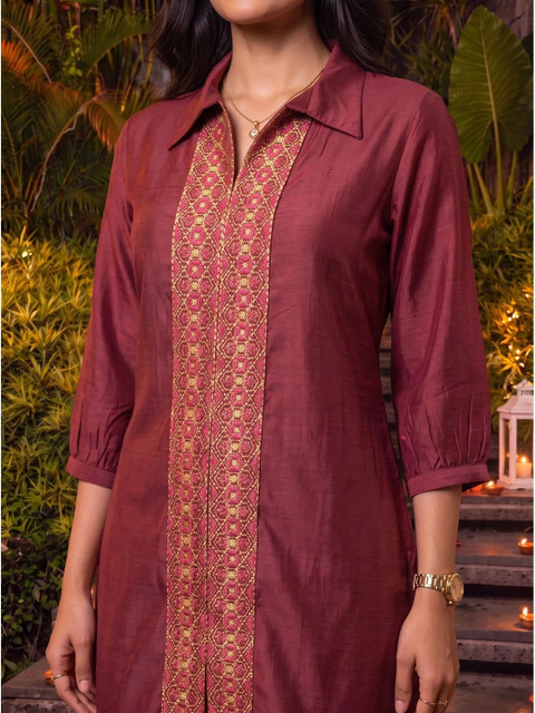Rangita Embroidered Tunic with Palazzos - Image 5