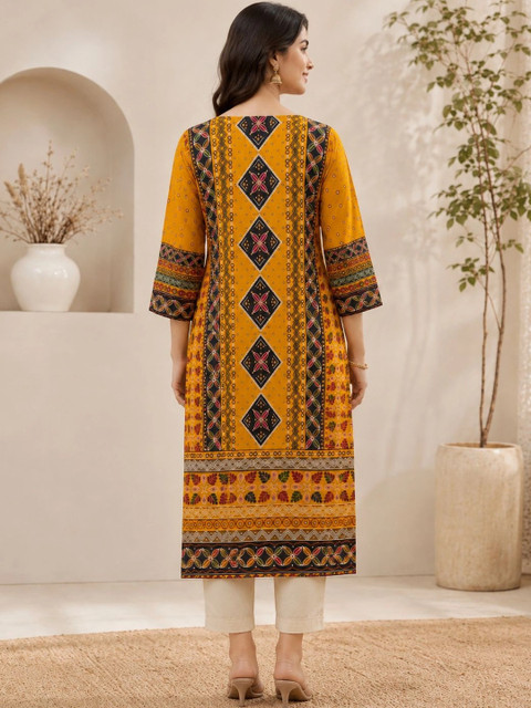 Anouk Women Ethnic Motifs Printed Indie Prints Kurta - Image 3