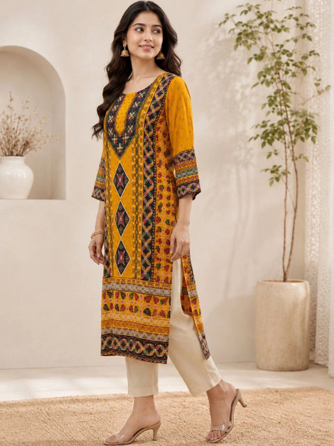 Anouk Women Ethnic Motifs Printed Indie Prints Kurta - Image 2