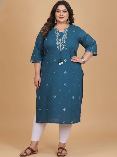 Sztori Women Bandhani Printed Thread Work Kurta
