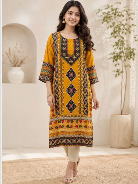 Anouk Women Ethnic Motifs Printed Indie Prints Kurta