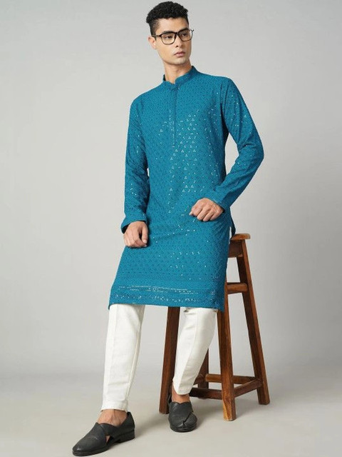 Anouk men Embellished Mirror Work Kurta