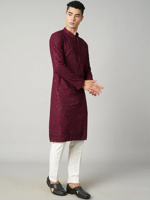 Anouk Women Sequinned Kurta - Image 3