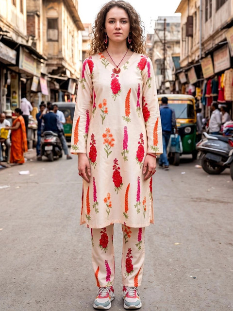 Laasika Floral Printed Tunic with Palazzos