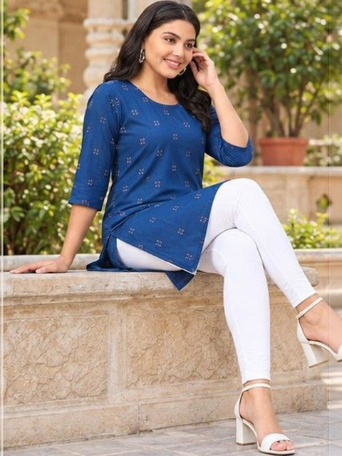 Aura Glam Women Ethnic Motifs Printed Kurta - Image 2