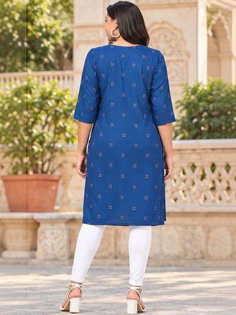 Aura Glam Women Ethnic Motifs Printed Kurta - Image 6