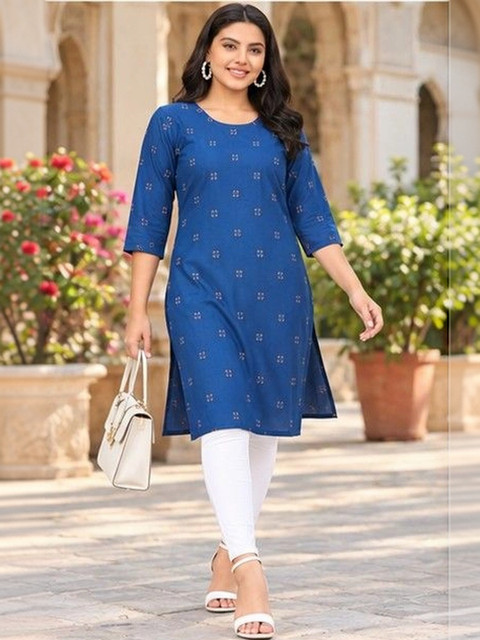 Aura Glam Women Ethnic Motifs Printed Kurta - Image 3
