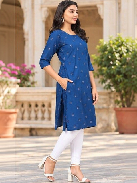Aura Glam Women Ethnic Motifs Printed Kurta - Image 4
