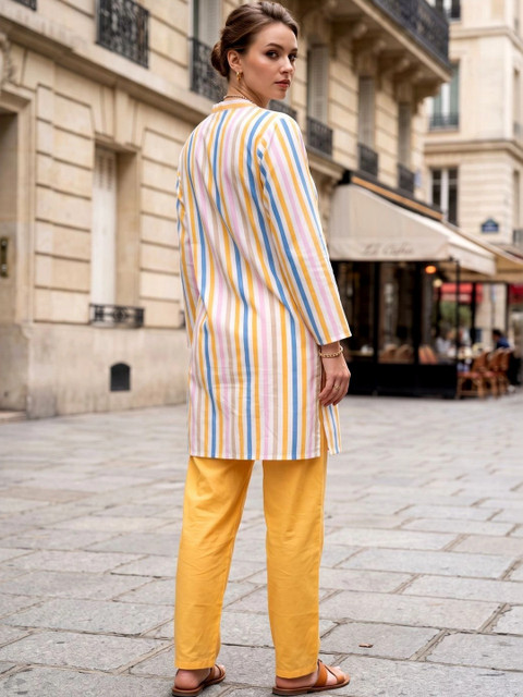 Laasika Floral Printed Shirt with Trousers - Image 4