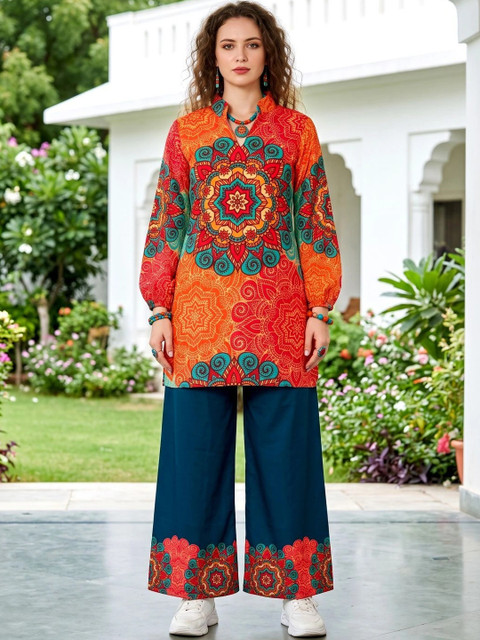 Laasika Floral Printed Tunic with Palazzos