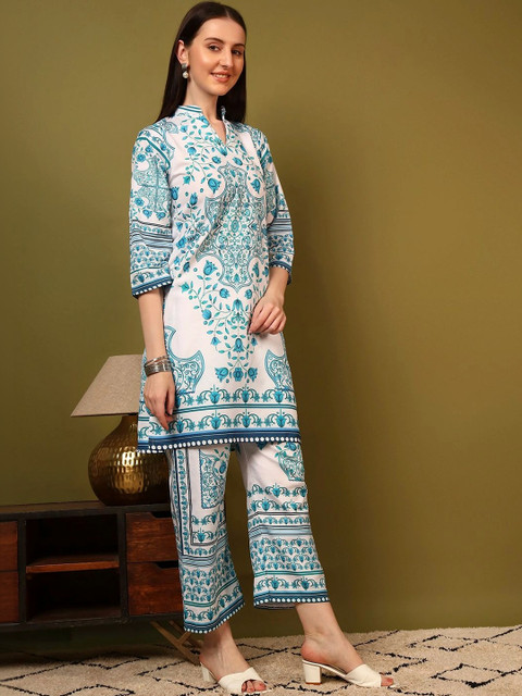 Laasika Floral Printed Tunic with Palazzos - Image 2